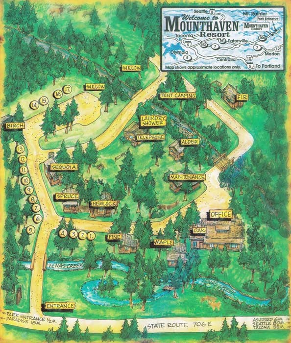 Mt. Rainier Camping - Mounthaven Resort (Ashford, WA)